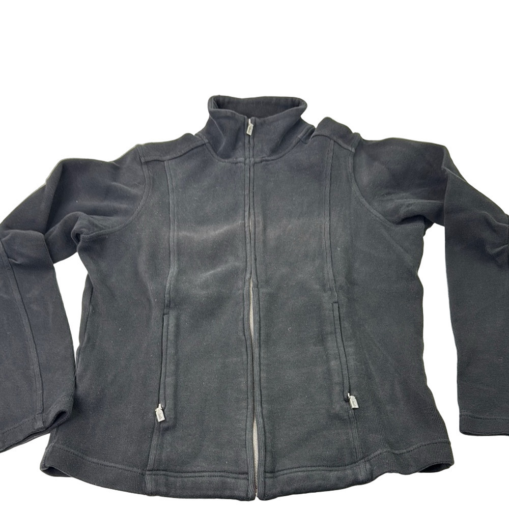 Tommy Bahama Black Full-Zippered Cotton Sweater
